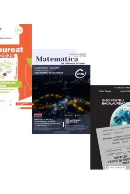 Pachet Bacalaureat 2026, Limba si literatura romana, Matematica pe intelesul tuturor M-mate-info, M-stiintele naturii si Biologie clasele 11-12 - Mihaela Dobos, Teohar Mihadas, Stelica Ene