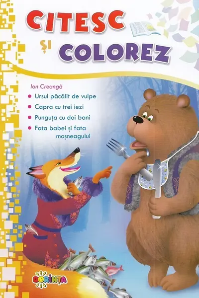 Citesc si colorez - Ursul pacalit de vulpe