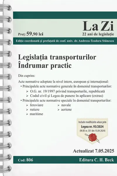 Legislatia transporturilor. Actualizat la 07. 05. 2025