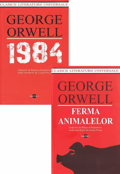 Pachet 2 cărți: George Orwell. Ferma animalelor + 1984