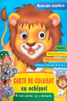 Animale exotice - Carte de colorat cu ochisori