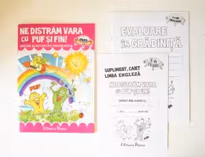 Pachet evaluare finala in gradinita Ne distram vara cu Puf si Fin, 6 ani