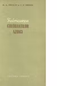 Fabricarea colorantilor azoici (Traducere din limba rusa)