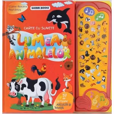 Lumea animalelor. Carte cu 52 sunete