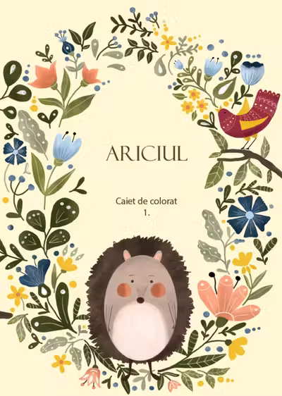 Ariciul. Caiet de colorat 1
