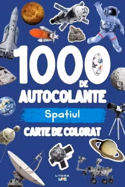 1000 de autocolante. Spatiul. Carte de colorat