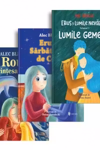 Pachet Ultimele trei carti din universul lui Erus: 1. Erus si Lumile nevazute. Lumile gemene; 2. Erus si Sarbatoarea de Cojoc; 3. Roua, printesa apelor