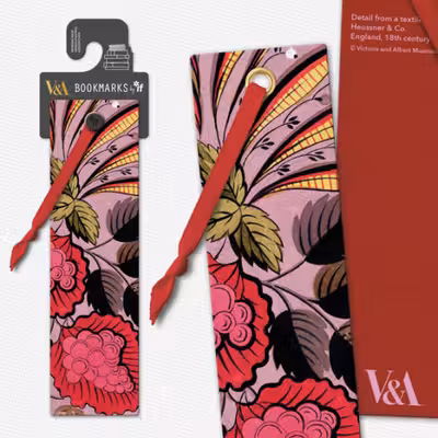 V&A Bookmarks: Pink Berry Textile