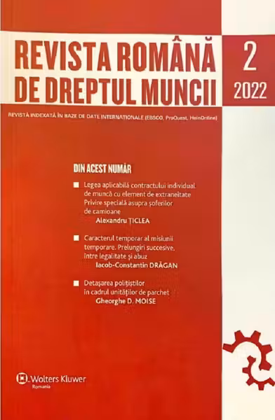 Revista română de dreptul muncii. Nr.2/2022