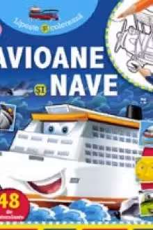 Avioane si nave. Lipeste si coloreaza.
