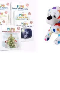Pachet 7 carti Pupo si jucaria de plus "Catelusul cu buline"