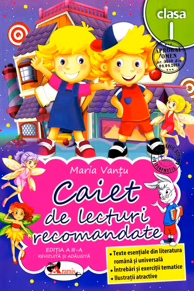 Caiet de lecturi recomandate - Clasa 1 - Ed.3