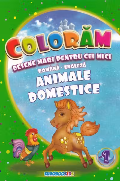 Colorăm desene mari pentru cei mici: Animale domestice