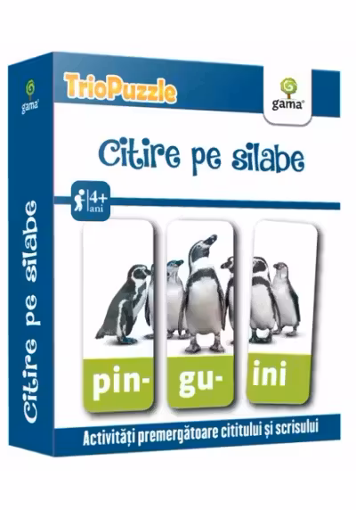 Citire pe silabe. Trio puzzle