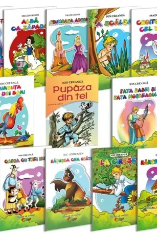 Pachet carti cu povesti de colorat(13 titluri)