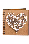 Agenda 10x10 personalizata din lemn cu inima