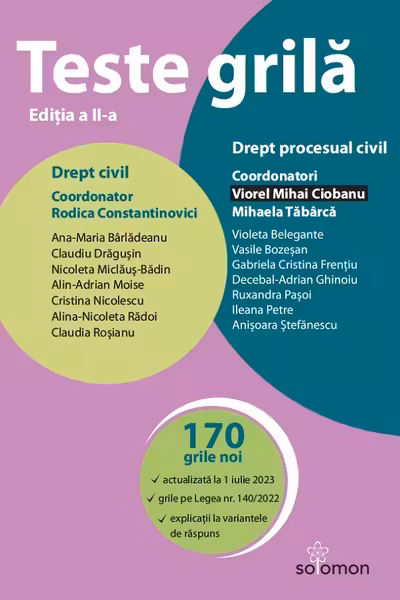 Teste grilă. Drept civil. Drept procesual civil Ed.2