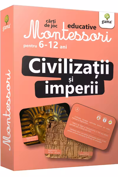 Carti de joc Montessori. Civilizatii si imperii 6-12 ani