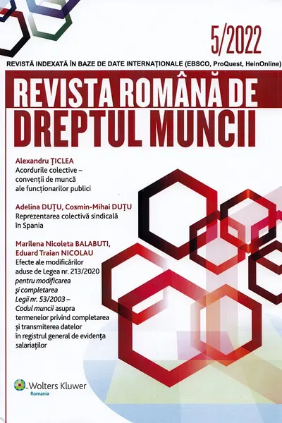 Revista Română de dreptul muncii Nr.5 din 2022