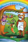 Colorează și creează o poveste cu o bufniță și un pui de crocodil! Carte de colorat