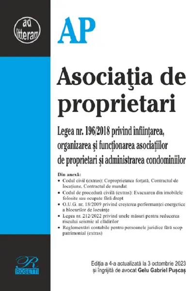 Asociația de proprietari Act. 3 octombrie 2023