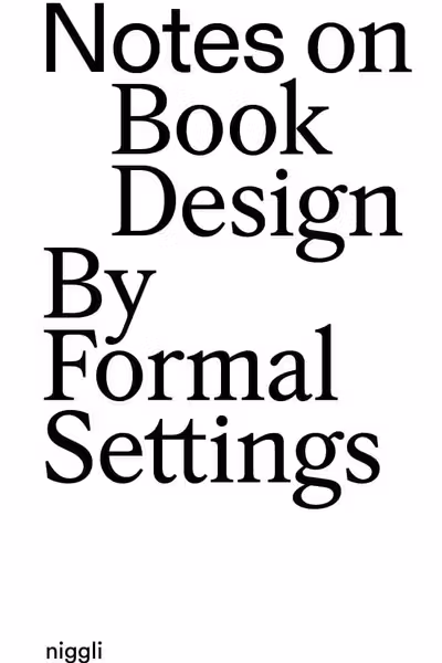 Notes on Book Design