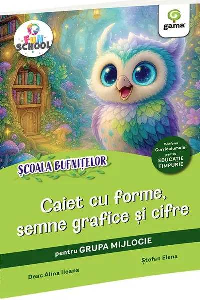 Caiet cu forme, semne grafice si cifre - Grupa mijlocie