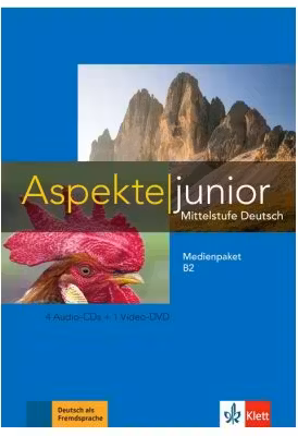 Aspekte junior B2, Medienpaket (4 Audio-CDs + Video-DVD). Mittelstufe Deutsch
