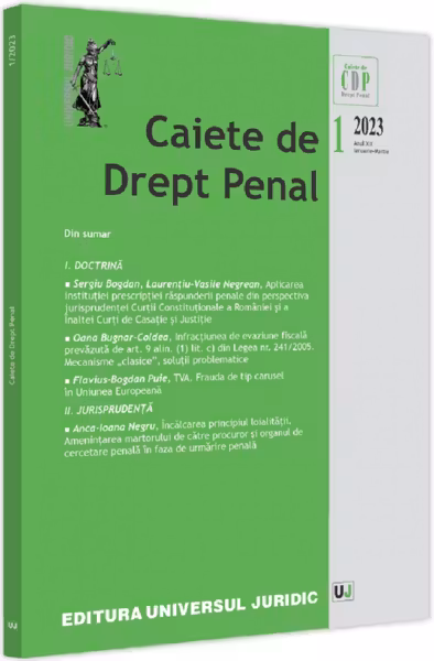 Caiete de drept penal Nr.1/2023