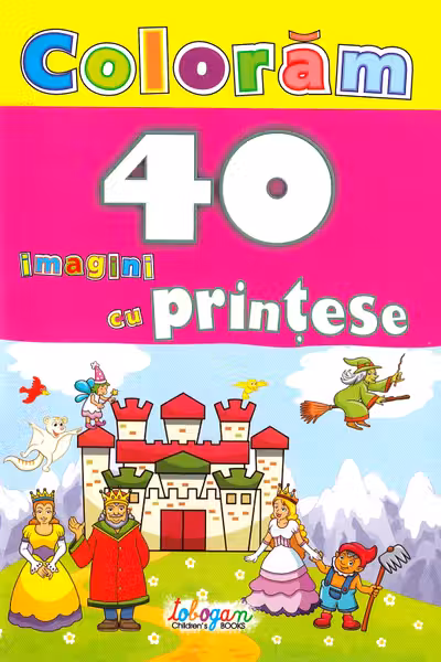 Colorăm 40 de imagini cu prințese