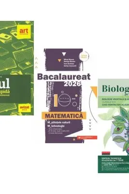 Pachet Bacalaureat 2026. Eseul. Varianta rapida de pregatire, i Matematica M-stiintele-naturii si M-tehnologic si Biologia pe intelesul tuturor Clasele 9-10 - Liliana Paicu, Mihai Monea, Maria Ioana Cazan