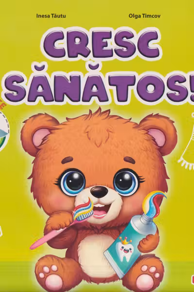 Cresc sanatos - Carte cu autocolante 4 ani+