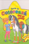 Scrie si coloreaza cai si ponei - verde