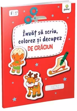 Invat sa scriu, colorez si decupez de Craciun
