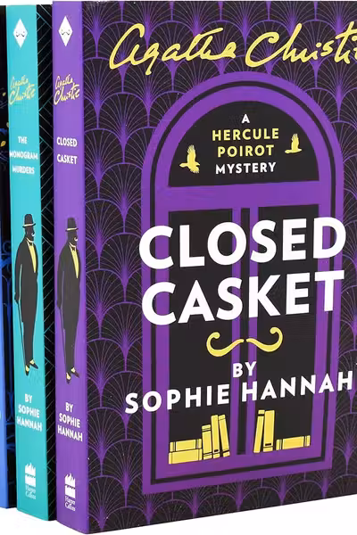 Agatha Christie Hercule Poirot Mysteries 3 Books Collection Set - The Monogram Murders Closed Casket Mystery Three Quarters