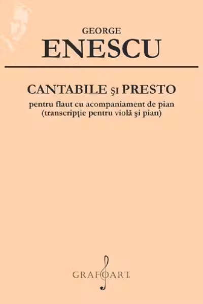 Cantabile si Presto pentru flaut cu acompaniament de pian