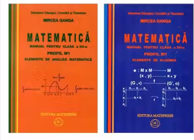 Manual matematică Clasa 12 M1 - 2 Volume 2007