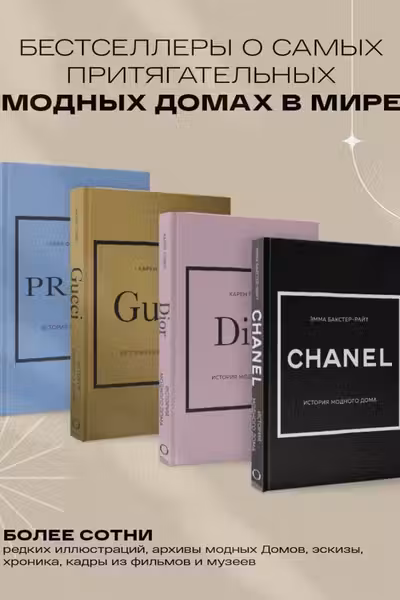 Комплект история модных домов (Chanel Dior Gucci Prada)