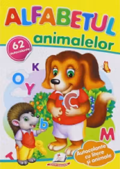 Activitati distractive Alfabetul animalelor. 62 autocolante