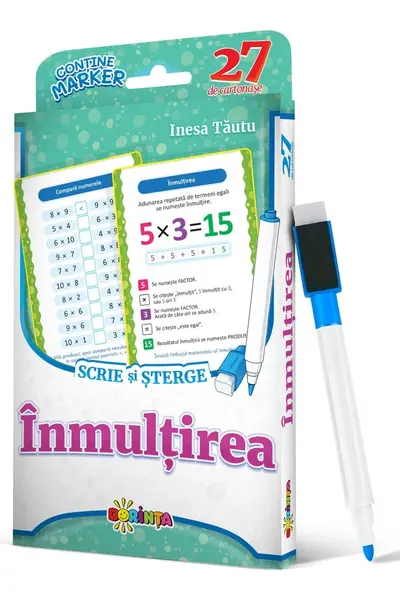 27 de cartonase. Scrie si sterge. Inmultirea