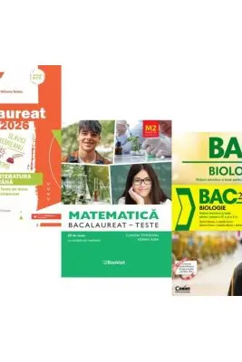 Pachet Bacalaureat 2026. Limba si literatura romana, Matematica M2 Profil Stiinte ale naturii. Teste si Biologie. Notiuni teoretice si teste pentru clasele 9-10 - Mihaela Dobos, Claudia Temneanu, Silvia Olteanu