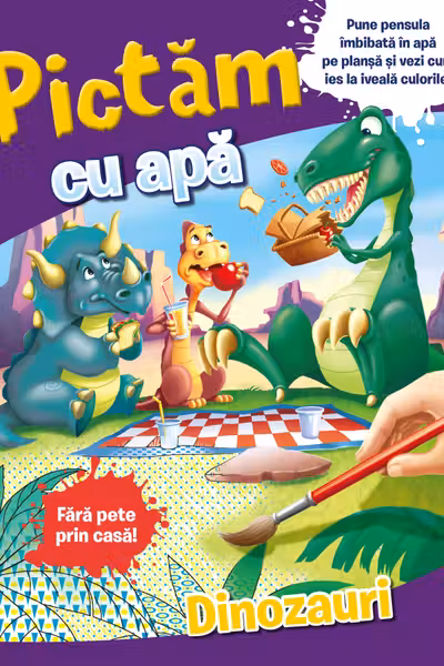 Pictam cu apa. Dinozauri