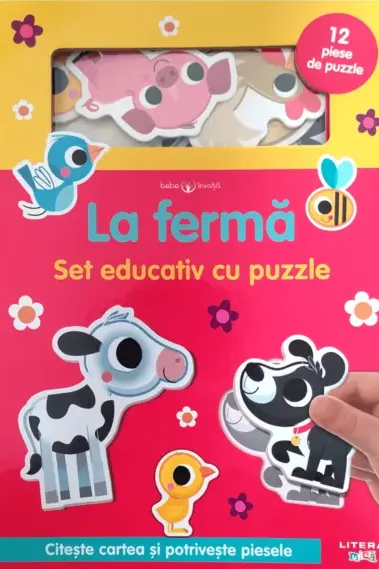 BEBE INVATA. LA FERMA. Set educativ cu lego