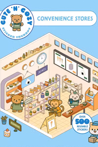 Cute 'n' Cozy Sticker Therapy: Convenience Stores