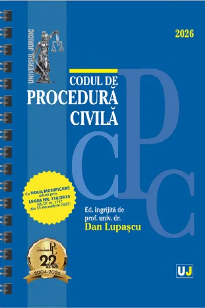 Codul de procedură civilă. Ianuarie 2026 Ed. Spiralată