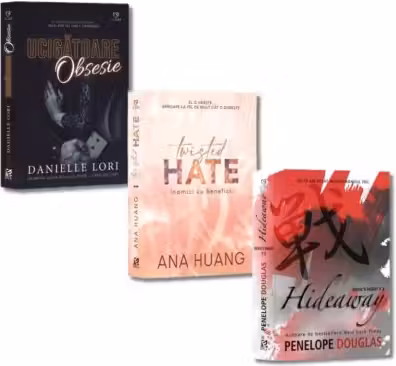 Pachet 3 carti: Hideaway, Twisted Hate si Ucigatoare obsesie - Penelope Douglas, Ana Huang, Danielle Lori