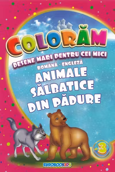 Coloram desene mari pentru cei mici: Animale salbatice din padure