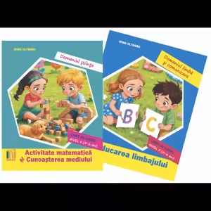 Set 2 Carti Gradinita nivel 5-6 ani. Activitate matematica si Cunoasterea mediului, Educarea limbajului.2026-2027
