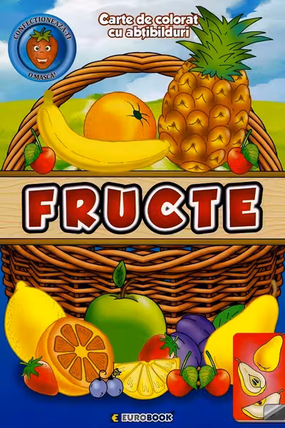 Fructe. Carte de colorat cu abtibilduri