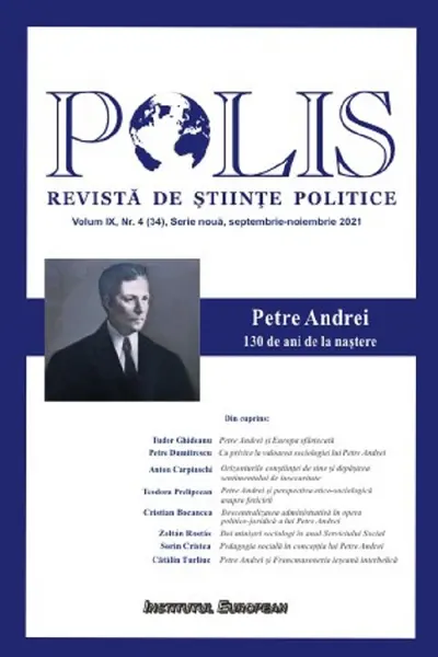 Polis Vol.9 Nr.4 (34) Serie nouă septembrie-noiembrie 2021. Revista de științe politice